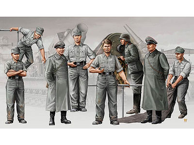 Trumpeter German Morser Karl Artillery Crew Figure Set Plastic Model Military Figure 1/35 Scale #409