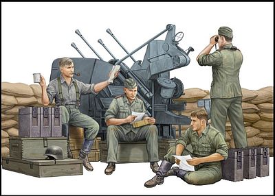 Trumpeter German Anti-aircraft Gun Crew Plastic Model Military Figure Kit 1/35 Scale #432