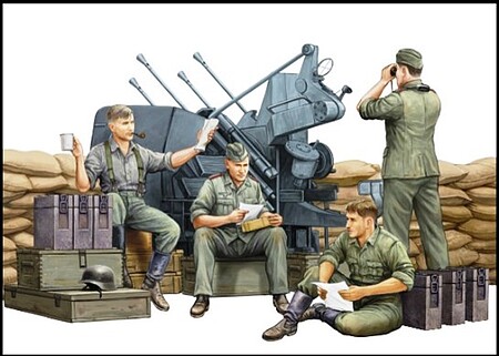 Trumpeter German Anti-aircraft Gun Crew Plastic Model Military Figure Kit 1/35 Scale #432