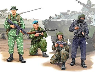 Trumpeter Russian Special Operation Force Figure Set 4 Plastic Model Military Figure 1/35 Scale #437