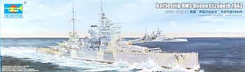 Trumpeter HMS Queen Elizabeth British Battelship 1943 Plastic Model Military Ship 1/350 Scale #5324