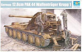Trumpeter German Krupp 1 12.8cm PaK 44 Waffentrager Carrier Plastic Model Kit 1/35 Scale #5523