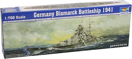 Trumpeter German Bismarck Battleship 1941 Plastic Model Military Ship 1/700 Scale #5711