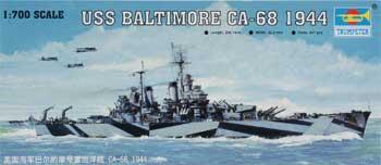 Trumpeter USS Baltimore CA68 Heavy Cruiser 1944 Plastic Model Military Ship 1/700 Scale #5725