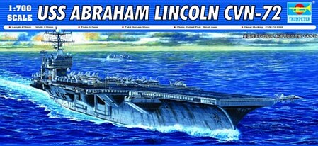 Trumpeter USS Abraham Lincoln CVN72 Aircraft Carrier Plastic Model Military Ship 1/700 Scale #5732