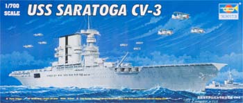 Trumpeter USS Saratoga CV3 Aircraft Carrier Plastic Model Military Ship 1/700 Scale #5738