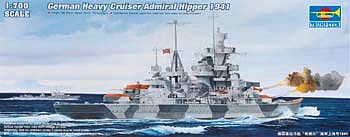 Trumpeter German Admiral Hipper Heavy Cruiser 1941 Plastic Model Military Ship 1/700 Scale #5776