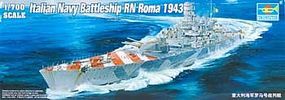 Trumpeter RN Roma Italian Navy Battleship 1943 Plastic Model Military Ship 1/700 Scale #5777