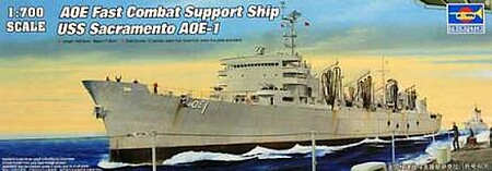 Trumpeter USS Sacramento AOE1 Fast Combat Support Ship Plastic Model Military Kit 1/700 Scale #5785