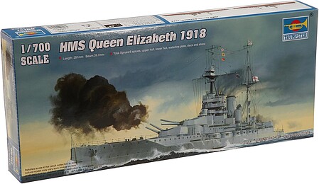 Trumpeter HMS Queen Elizabeth British Battleship Plastic Model Military Ship 1/700 Scale #5797