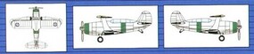 SBC Scout Bomber Aircraft Carrier Fleet (6) Plastic Model Airplane 1/350 Scale #6243