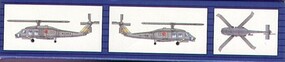 US Navy Helicopter Set SH-60J Seahawk (6) Plastic Model Helicopter 1/350 Scale #6253