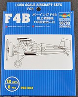 Trumpeter F4B BiPlane Fighter Set for Carriers (12/Bx) Plastic Model Aircraft Kit 1/350 Scale