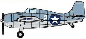 Trumpeter F4F4 Wildcat Carrier-Based Fighter Set (4/Bx) Plastic Model Aircraft 1/350 Scale #6402