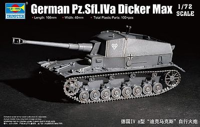 Trumpeter German Pz.Sfl.Iva Dicker Max Tank Plastic Model Military Vehicle 1/72 Scale #7108