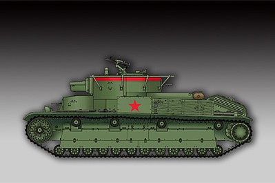 Trumpeter Soviet T28 Medium Tank with Welded Turret Plastic Model Military Vehicle Kit 1/72 #7150