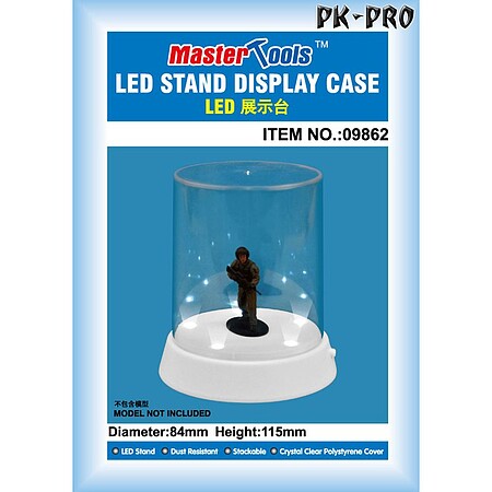 Trumpeter DISPLAY CASE W/LED FLATTP Plastic Model Display Case Kit #9862