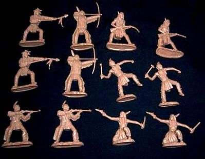 ToySoldiers Plains Indian Warriors Figure Playset #2 (12) Plastic Model Indian Figure 1/32 Scale #14