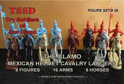 ToySoldiers 1/32 Alamo Mexican Helmet Cavalry Lancers Figure Playset (8 Mtd)