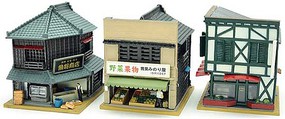 Tomy Fish Shop, Vegetable Shop, Coffee Shop 3-3-Building Set Kit N-Scale Tomy Fish Shop, Vegetable Shop, Coffee Shop 3-3-Building Set Kit N-Scale