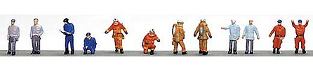 Tomy Firefighters - People in Fire Station pkg(12) - N-Scale