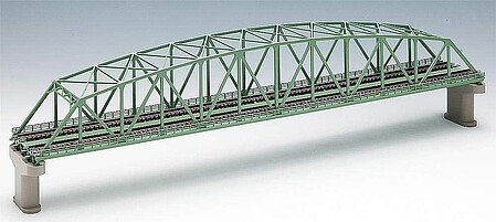 Tomy Curved Chord Through Truss Bridge w/2 Piers (Fine Double Track) N Scale Model Railroad #3222