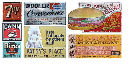 T2-Decals Food Signs #5 - N-Scale