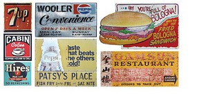 T2-Decals Food Signs #5 N-Scale T2-Decals Food Signs #5 N-Scale