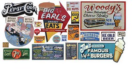 T2-Decals Food Signs #8 N-Scale T2-Decals Food Signs #8 N-Scale