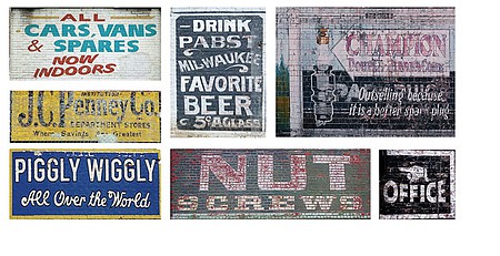 T2-Decals Ghost Signs #3 - N-Scale