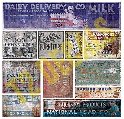 T2-Decals Ghost Signs #1 - O-Scale