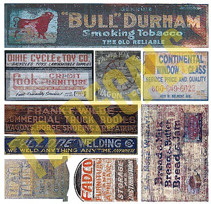 T2-Decals Ghost Signs #36 - O-Scale