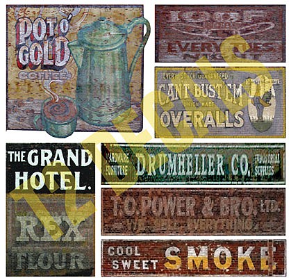 T2-Decals Ghost Signs #37 - O-Scale