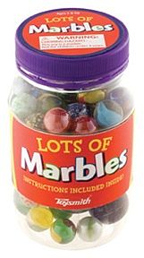 Toysmith Marbles in Plastic Jar (approx.80) Marble Set #5925