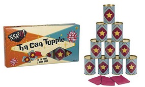 Toysmith Tin Can Topple Game w/10 Cans & 3 Beanbags Toysmith Tin Can Topple Game w/10 Cans & 3 Beanbags