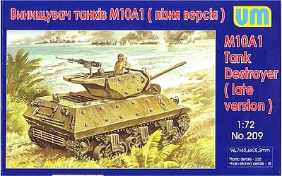 Unimodels M10A1 Late Tank Destroyer Plastic Model Tank Kit 1/72 Scale #209