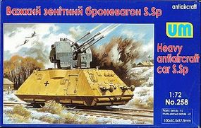 Unimodels SSp Heavy Anti-Aircraft Railcar Plastic Model Military Vehicle Kit 1/72 Scale #258 Unimodels SSp Heavy Anti-Aircraft Railcar Plastic Model Military Vehicle Kit 1/72 Scale #258