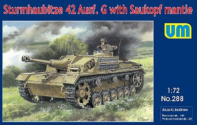 Unimodels 1/72 Sturmhaubitze 42 Auf G Tank w/Saukopf Mantle