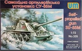 Unimodels SU85M WWII Soviet Tank w/Self-Propelled Gun Plastic Model Tank Kit 1/72 Scale #335 Unimodels SU85M WWII Soviet Tank w/Self-Propelled Gun Plastic Model Tank Kit 1/72 Scale #335