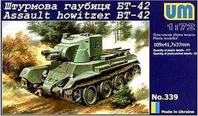 Unimodels BT42 Finnish Army Assault Tank w/114mm Howitzer Mk II Gun Plastic Model Tank Kit 1/72 #339 Unimodels BT42 Finnish Army Assault Tank w/114mm Howitzer Mk II Gun Plastic Model Tank Kit 1/72 #339