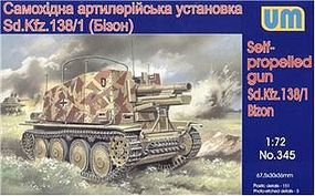 Unimodels Bison SdKfz 138/1 Ausf H German Tank Hunter Plastic Model Tank Kit 1/72 #345 Unimodels Bison SdKfz 138/1 Ausf H German Tank Hunter Plastic Model Tank Kit 1/72 #345
