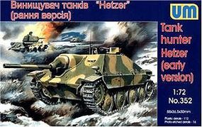 Unimodels Hetzer Early WWII German Hunter Tank w/Self-Propelled Gun Plastic Model Tank Kit 1/72 #352 Unimodels Hetzer Early WWII German Hunter Tank w/Self-Propelled Gun Plastic Model Tank Kit 1/72 #352