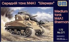 Unimodels Sherman M4A1 Med Tank Plastic Model Tank Kit 1/72 Scale #371 Unimodels Sherman M4A1 Med Tank Plastic Model Tank Kit 1/72 Scale #371