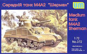 Unimodels M4A2 Sherman Medium Tank Plastic Model Tank Kit 1/72 Scale #372 Unimodels M4A2 Sherman Medium Tank Plastic Model Tank Kit 1/72 Scale #372