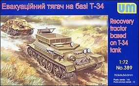 Unimodels Recovery Tractor on T34 Chassis Plastic Model Tank Kit 1/72 Scale #389 Unimodels Recovery Tractor on T34 Chassis Plastic Model Tank Kit 1/72 Scale #389