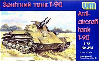 Unimodels T90 Soviet Anti-Aircraft Tank Plastic Model Tank Kit 1/72 Scale #394