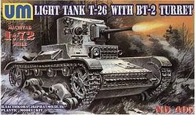Unimodels T26 WWII Soviet Light Tank w/BT2 Turret Plastic Model Tank Kit 1/72 Scale #405 Unimodels T26 WWII Soviet Light Tank w/BT2 Turret Plastic Model Tank Kit 1/72 Scale #405