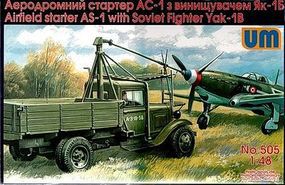 AS1 Airfield Starter w/Yak1B Soviet Fighter Plastic Model Military Truck Kit 1/48 #505