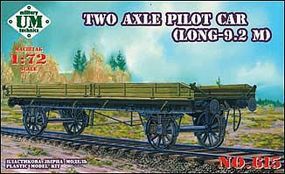 Unimodels Two-Axle 9.2m long Pilot Railcar Plastic Model Military Vehicle Kit 1/72 Scale #615 Unimodels Two-Axle 9.2m long Pilot Railcar Plastic Model Military Vehicle Kit 1/72 Scale #615