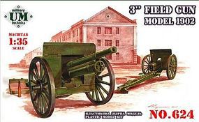 Unimodels 3 Inch Field Gun Model 1902 Plastic Model Weapon Kit 1/35 Scale #624 Unimodels 3 Inch Field Gun Model 1902 Plastic Model Weapon Kit 1/35 Scale #624